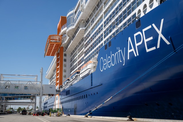CelebrityApexcruiseshipportedatPortCanaveral