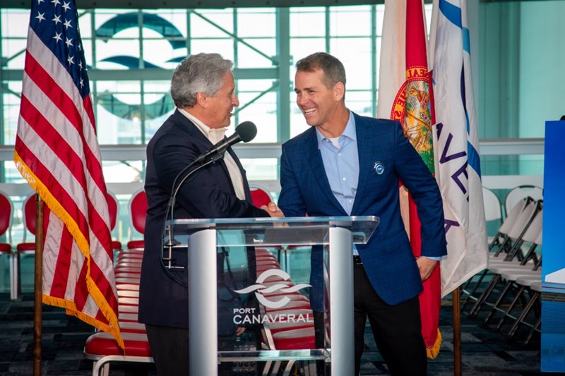 Capt Murray and John Padgett at Port Canaveral