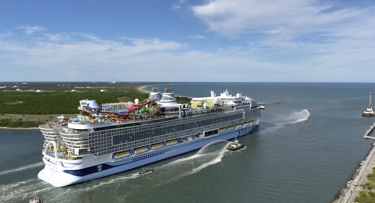 Star of the Seas departs Port Canaveral on maiden voyage